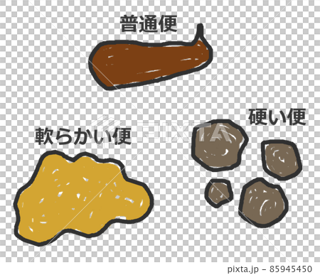 健康状態を表すウンチの種類別イラスト 85945450