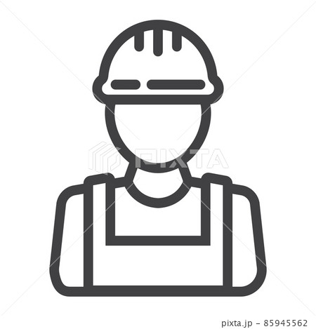 Builder line icon, build and repair, construction worker sign vector graphics, a linear pattern on a white background, eps 10. 85945562