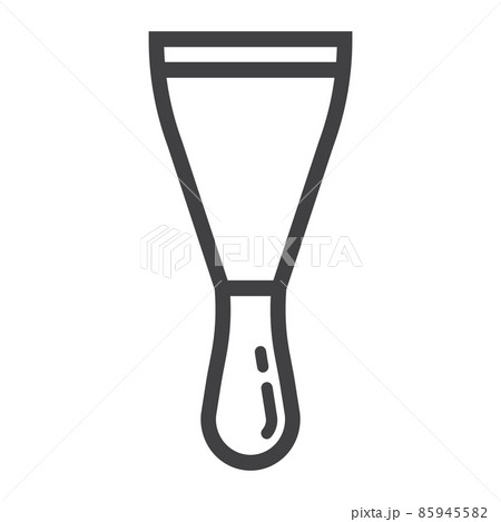 Putty knife line icon, build and repair, spatula sign vector graphics, a linear pattern on a white background, eps 10. 85945582