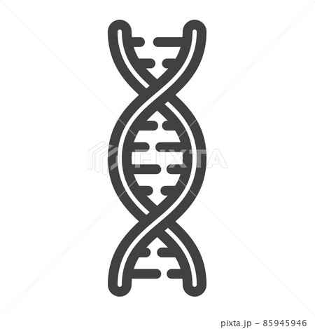 DNA line icon, medicine and healthcare, genetic sign vector graphics, a linear pattern on a white background, eps 10. DNA line icon, medicine and healthcare, genetic sign vector graphics, a linear pattern on a white background, eps 10. 85945946