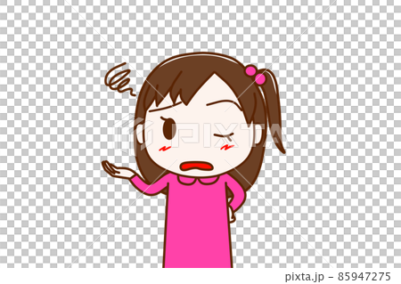 (上半身前)失望和失望的女孩閉上一隻眼睛說諷刺 (上半身前)失望和失望的女孩閉上一隻眼睛說諷刺 85947275