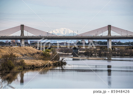 《愛知県》庄内川新名西橋から御嶽山 85948426