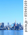 東京都、東京の町並みと東京タワーの風景 85949169