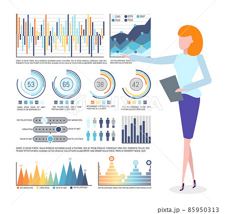 Infographics and Statistics, Business Graphics 85950313