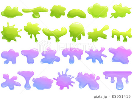 Slime icons set cartoon vector. Game monster 85951419