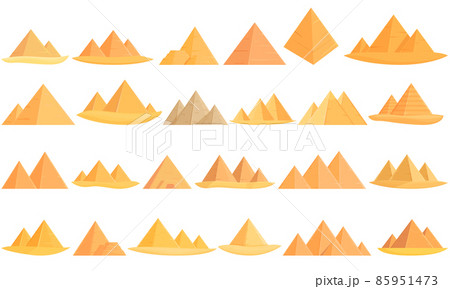 Pyramids egypt icon cartoon vector. Cairo sphinx 85951473