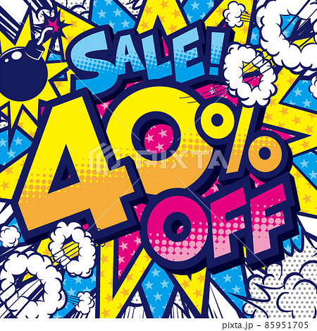 40%割引POP素材 40%割引POP素材 85951705