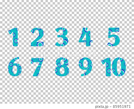 數字的插圖 彩色矢量圖 85951971