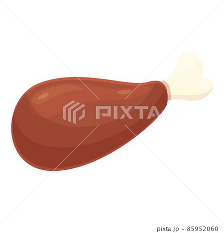 Chicken grill icon cartoon vector. Bbq steak 85952060