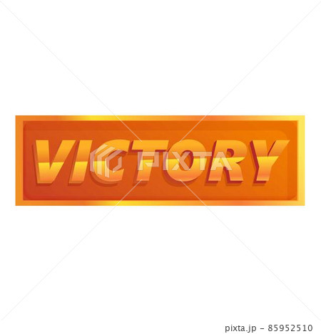 Victory gameplay icon cartoon vector. Luck interface 85952510
