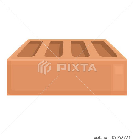 Brick wall icon cartoon vector. Mortar cement Brick wall icon cartoon vector. Mortar cement 85952721