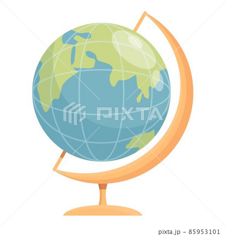 School globe icon cartoon vector. World map 85953101