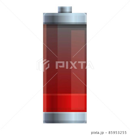 Low power battery icon cartoon vector. Charge energy 85953255