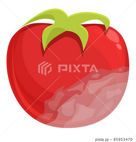 Contaminated tomato icon cartoon vector. Bacteria food 85953470