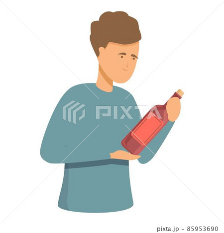 Sommelier icon cartoon vector. Glass alcohol 85953690