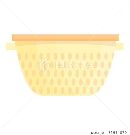 Colander sieve icon cartoon vector. Kitchen pasta Colander sieve icon cartoon vector. Kitchen pasta 85954070