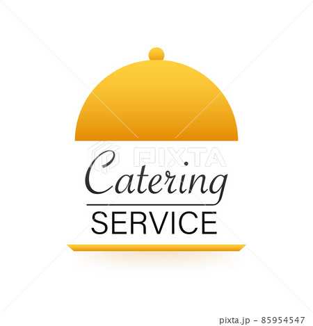 Flat illustration catering service on white background. Vector icon. Vector art. 85954547