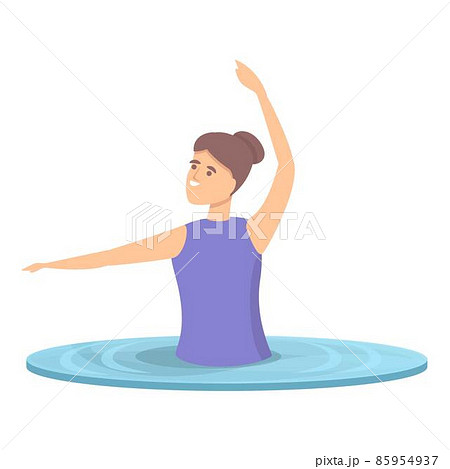 Synchronized swimming competition icon cartoon vector. Sport ballet 85954937