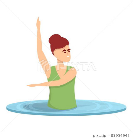 Synchronized swim icon cartoon vector. Sport swimming Synchronized swim icon cartoon vector. Sport swimming 85954942