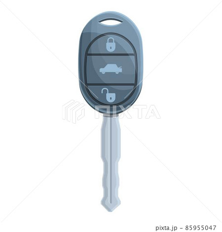 Lock car alarm key icon cartoon vector. Remote system 85955047