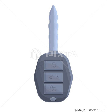 Wireless car alarm key icon cartoon vector. Lock control Wireless car alarm key icon cartoon vector. Lock control 85955056