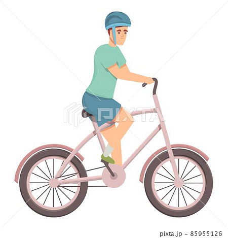 Bicycle marathon runner icon cartoon vector. Bike race 85955126