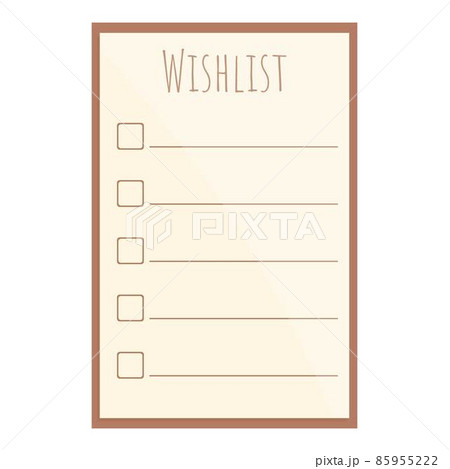 Wishlist clipart icon cartoon vector. Store order 85955222