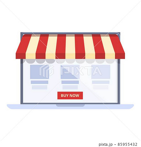 Buy in online shop icon cartoon vector. Store sale 85955432