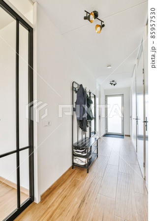 Stunning bright corridor in daylight with hanger 85957530