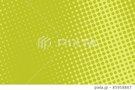 Pop art creative concept colorful comics book magazine cover. Polka dots green background. Cartoon halftone retro pattern. Abstract dotted design for poster, card, banner, empty bubble 85958807