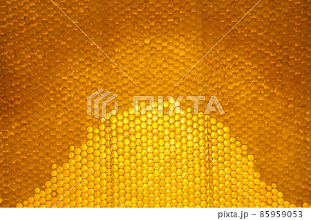 Honeycomb from bee hive filled with golden honey 85959053