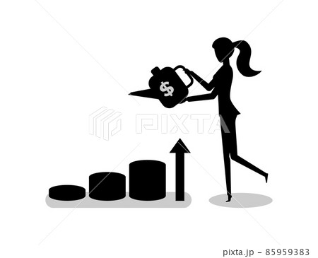 Woman Water Charts and Graphs by Watering Can Woman Water Charts and Graphs by Watering Can 85959383