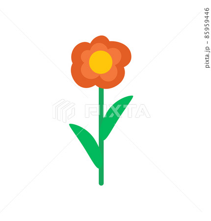 Cartoon Flower doodle Vector Isolated Plant Bud 85959446
