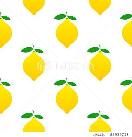 Lemon pattern. Yellow lemon vector illustration isolated on white background. Lemon pattern. Yellow lemon vector illustration isolated on white background. 85959713