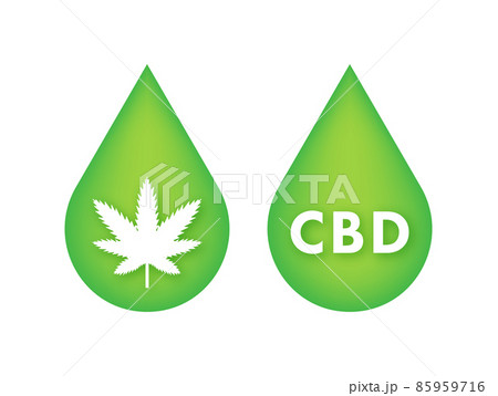 Creative cannabis leaf vector logo icon. Template for CBD Cannabidiol. Vector illustration. 85959716