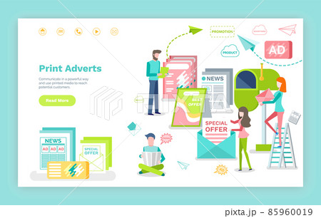 Print Adverts Web Page or Site Template, Marketing Print Adverts Web Page or Site Template, Marketing 85960019