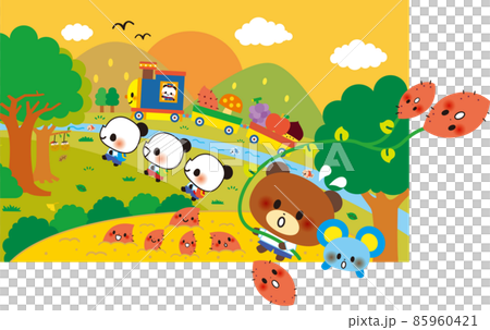 孩子們享受有趣的挖土豆比賽和秋季遠足 孩子們享受有趣的挖土豆比賽和秋季遠足 85960421