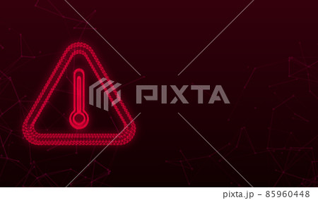 Flat icon with red high temperature. Flat blue icon. Fire, flame. Flat icon with red high temperature. Flat blue icon. Fire, flame. 85960448