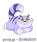 Cheshire cat showing thumbs up sign.eps 85960859
