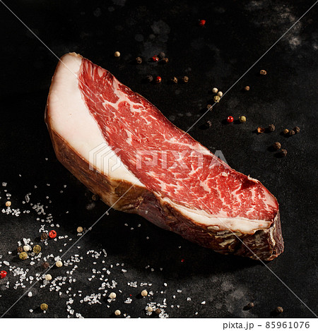 Raw steak of marbled beef Black Angus. Raw steak of marbled beef Black Angus. 85961076