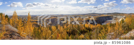 Quarry on the site of Vysokaya Mountain. Nizhny Tagil. Sverdlovsk region. Russia 85961086