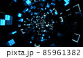 VJ トンネル キューブ サイバー空間 デジタル 青 [別Verあり] 85961382