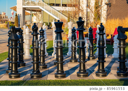 Close up shot of giant chess mate Close up shot of giant chess mate 85961553