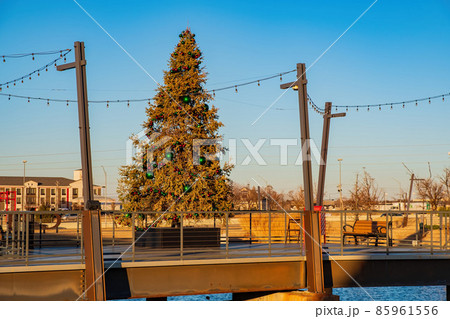 Afternoon view of a christmas tree, building in the Chisholm Creek area Afternoon view of a christmas tree, building in the Chisholm Creek area 85961556