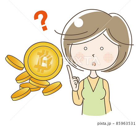 仮想通貨を学ぶ女性 85963531