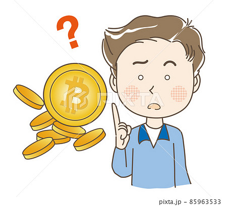 仮想通貨を学ぶ男性 85963533