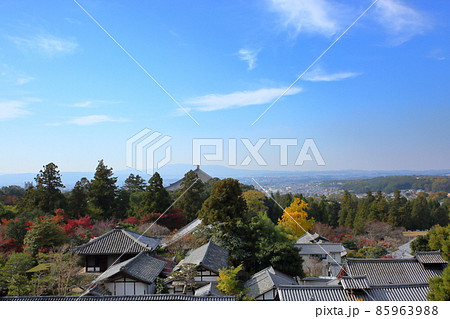 大仏殿　奈良市街　遠望 85963988