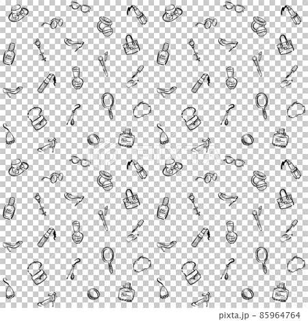 Fashionable item background material hand-painted line drawing 1 color 85964764