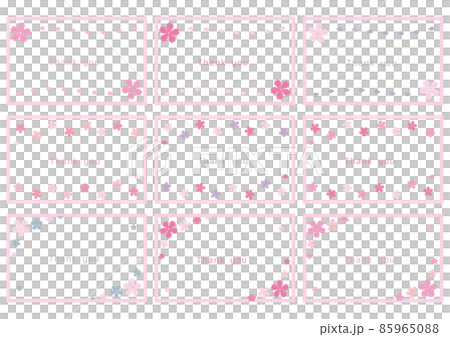 Thank you card 3 cherry blossom pink business card size 9 design 85965088