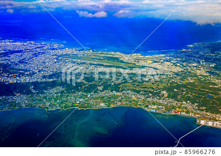 沖縄 嘉手納基地周辺の空撮 沖縄 嘉手納基地周辺の空撮 85966276